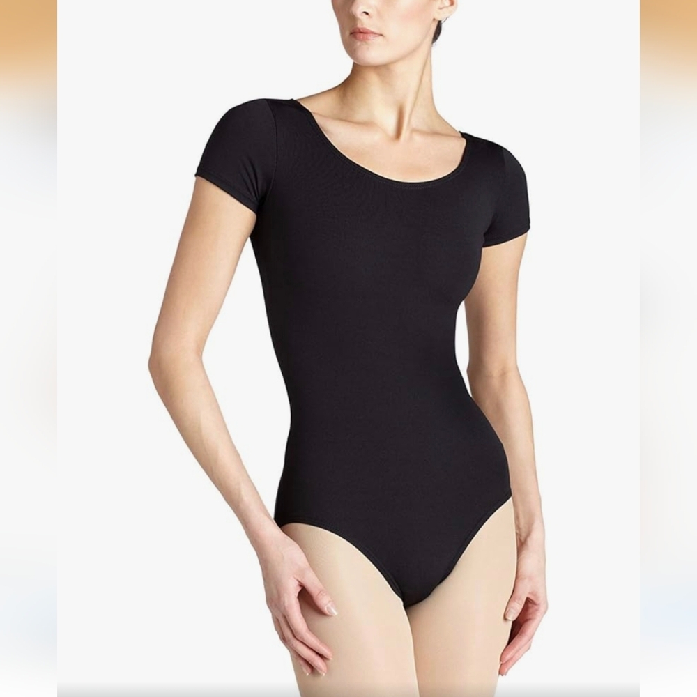 Capezio Classic Women's Short Sleeve Black Leotard XS New With Tags